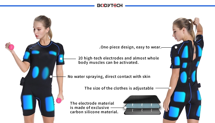 home training electric muscle stimulator suit