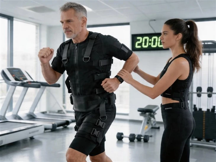 Dry EMS Fitness Suit Whole Body Muscle Stimulator Smart Touch Screen Training System