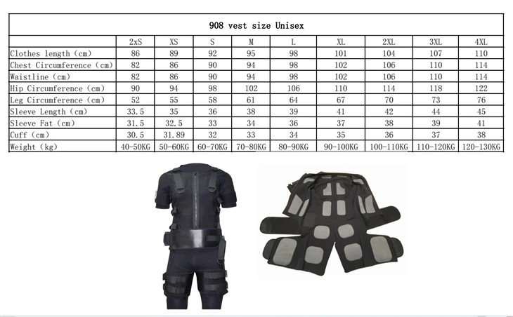 Whole Body EMS Training Suit Complete Kit OEM ODM For Gym Studio high quality